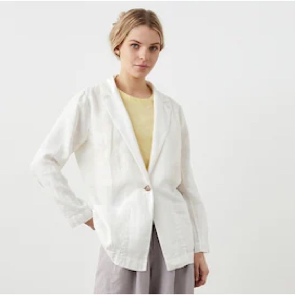 HARVE BERNARD | linen blazer | size large - Picture 1 of 4